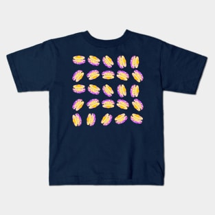 Cothyloriza Tubercolata jellyfish illustration with colorful pattern of mediterranean jellyfishes Kids T-Shirt